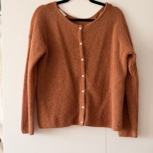 Sézane Camel Knit Cardigan